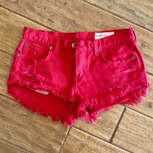 pisolita Shorts - RED - cut off shorts